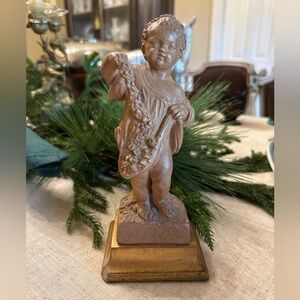 Vintage Borghese of Italy Cherub Girl Figurine Statue